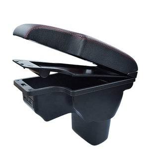 Vtear bracciolo ricarica USB aumenta la scatola di immagazzinaggio a doppio strato contenuto centrale del negozio bracciolo accessori per auto ABS per <span class=keywords><strong>Nissan</strong></span> <span class=keywords><strong>Juke</strong></span> - Product Image 1