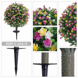 RUOPEI-<span class=keywords><strong>Herbe</strong></span> artificielle réaliste et arbuste à fleurs avec piquet de sol <span class=keywords><strong>pour</strong></span> décoration de jardin 5-8 ans à vie - Product Image 4