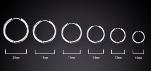 Pendientes de Aro de Diseño Simple y Estilo Retro en Varios Tamaños, Pendientes Unisex de Acero Inoxidable, Joyería al por Mayor de Moda - Product Image 6