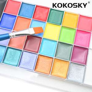 Paleta de pintura facial y corporal impermeable de 28 colores - Pintura facial no tóxica y sin aceite <span class=keywords><strong>para</strong></span> fiestas de <span class=keywords><strong>Halloween</strong></span> y espectáculos escénicos - Product Image 2