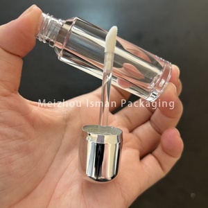 Nouveaux tubes de gloss transparents argentés, forme spéciale, tubes cosmétiques vides, logo personnalisé, gloss et boîte personnalisées 3ml - Product Image 2