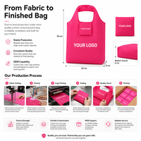 SHINY Ultraleichte Ripstop-Polyester Faltbare Einkaufstasche Wiederverwendbare Lebensmitteltasche mit Individuellem Logo und Tasche