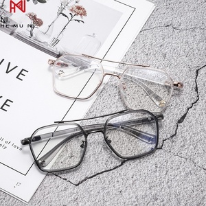 <span class=keywords><strong>Gafas</strong></span> para miopía antiluz azul para hombre, montura grande, de doble haz espejo plano, <span class=keywords><strong>estilo</strong></span> <span class=keywords><strong>Iron</strong></span> <span class=keywords><strong>Man</strong></span> Chen Weiting, ópticas de moda K0039 - Product Image 1