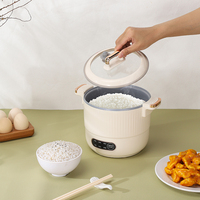 Mini-cuiseur à riz électrique LELESS, capacité 1,2 L, contrôle numérique du minuterie, cuisson à micro-pression pour la maison, le bureau et l'hôtel