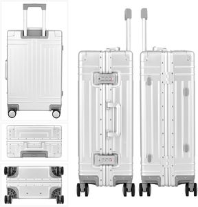 Ensemble de bagages rigides multifonctionnels en aluminium grande capacité pour la vente en gros – Valises de voyage à roulettes - Product Image 5