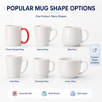Tasse à café personnalisée en porcelaine fine, anti-fuite, sans danger pour les aliments, compatible lave-vaisselle, fabricant OEM/ODM pour marques de détail, cafés, hôtels, cadeaux