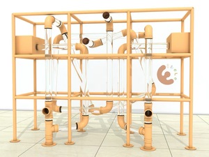 Eibele - Juego de Parque <span class=keywords><strong>Infantil</strong></span> Interior Interactivo de Plástico Resistente, Museo de Ciencias para Niños, Marco de Juego de Viento, Lanzador de Pañuelos para Niños - Product Image 3