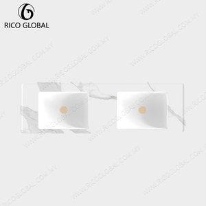 อ่างล้างหน้าทรงดอกไม้สไตล์ยุโรปคลาสสิกสมัยใหม่ ทำจากเซรามิกพอร์ซเลน สำหรับห้องน้ำ ล้างมือ หินแกรนิต ใช้ในบ้าน ผลิตในมาเลเซีย รับผลิตแบบ OEM - Product Image 3