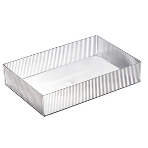 <b>Plastic</b> Transparent <b>Drawer</b> <b>Storage</b> Box Rectangle Solid Color No Lid Standing Type For Kitchen Cosmetics Daily Necessities - Product Image 5