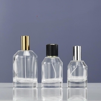 Flacon de parfum de luxe 30ml 50ml 100ml, flacon de parfum en verre transparent personnalisé vide avec boîte