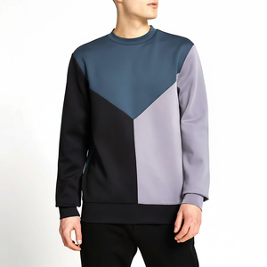 Alta calidad nuevo cuello redondo Patchwork sudaderas hombres Casual gimnasio Marca Ropa de gran tamaño polar sudaderas Hip Hop sudaderas - Product Image 1