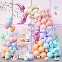 Kit d'arche de ballons sirène transfrontalier pour la décoration de fêtes à thème garçon et fille, idéal pour les baby showers