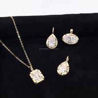 Collier tendance haut de gamme en or massif 14 carats avec pendentif en moissanite et chaîne à maillons pour fiançailles, mariage, anniversaire et cadeaux de fête