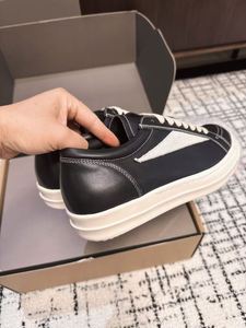 Nuevos Zapatos Deportivos de Cuero Genuino Negro, Zapatos Casuales para Hombre de Alta Calidad con Suela de Goma, Modernos y a la Moda - Product Image 5