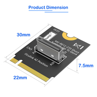 M.2 NVMe Oculink Adapter PCIe Gen4 SFF-8611/8612 22x30mm Key-M untuk penggunaan Laptop-NVMe penyimpanan ekspansi antarmuka stok konversi