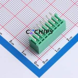 MX2EDGRC-2.54-08P-GN01-Cu-A Plug-in Terminal Block Bent Lead Through Hole,P=2.54mm Board-to-Board / Socket - Closed 1x8P 2.54mm - Product Image 2