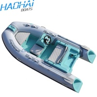 Nouveau bateau pneumatique semi-rigide (RIB) de type mini avec console, coque en fibre de verre de 3,6 m