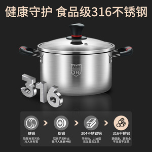 Mini Cacerola de Acero Inoxidable de 2.1-5L, Compatible con Inducción, Olla para Sopa con Doble Asa, para Cocina Doméstica - Product Image 5