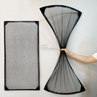 Moustiquaire de fenêtre en fibre de verre transparente et flexible sur mesure avec élastique