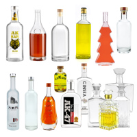 Bouteille de vin en verre sodocalcique transparent de qualité supérieure 750 ml avec bouchon à vis pour décanteurs d'alcool - Marque YONGXIN
