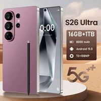 Smartphone S26 Ultra 5G Double SIM Android 15 Processeur Deca Core Caméra Arrière 108MP Écran LCD 144Hz Batterie 7000mAh Gaming Face ID Anglais