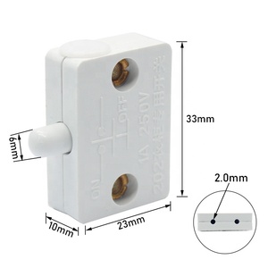 1 Amp 202 Type White Door <strong>Switch</strong> for Wardrobe Door Cabinet Normally Closed <strong>Lamp</strong> <strong>Switch</strong> - Product Image 2