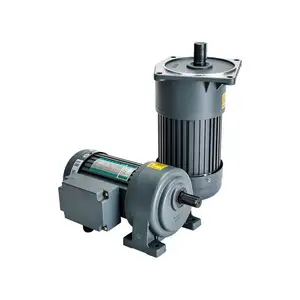 Motor de redução CA pequeno, motor elétrico monofásico, caixa de câmbio de 1/2 HP, redutor 400w, 0,4kw, motor de engrenagem CA