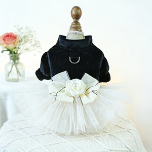 Vestido tutú estilo princesa para perros y gatos, ropa bonita para mascotas con patrón <span class=keywords><strong>de</strong></span> puntos <span class=keywords><strong>de</strong></span> poliéster para las cuatro estaciones - Product Image 4