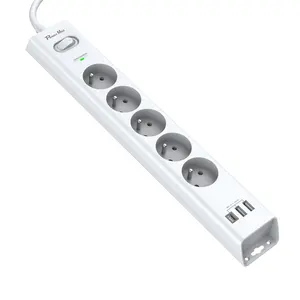European germany usb power outlet with surge protection/GS standard socket 4 way power strip