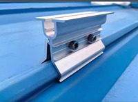 Supports de fixation pour panneaux solaires sans rail, à joint de toiture, pour modules photovoltaïques en aluminium