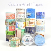 OEM Personnalisé Kawaii Mignon Japonais Ruban Washi Imprimé Or Ruban Washi Personnalisé en Papier Rouleau d'Autocollants Fournisseur en Gros