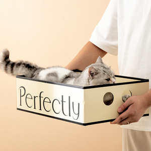 Nieuw Ontwerp Op Maat Gemaakte Kat Scratcher Kartonnen Doos Met Krabpad - Product Image 5