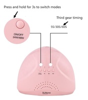 Lampe de séchage à ongles UV LED professionnelle 48W, machine à sécher le vernis gel, lumière de durcissement avec capteur automatique et 3 minuteries, blanc
