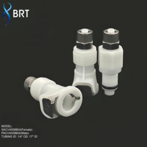 Conectores de tubería de desconexión rápida BRT Acetal de 1/4 pulgada, válvulas de cierre, acoples hembra, conectores de manguera de 3/8, PLCD16004 - Product Image 1