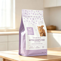 Sachet refermable à fermeture éclair personnalisé avec logo imprimé, écologique, de qualité alimentaire, recyclable, biodégradable, pour aliments pour animaux de compagnie