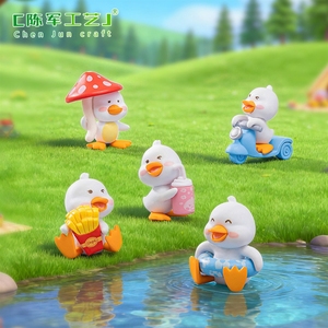 เรซิ่นรูปเป็ดน้อยสีเหลืองน่ารัก สไตล์การ์ตูน สำหรับตกแต่ง<span class=keywords><strong>สวน</strong></span> DIY ของตกแต่งสวนขนาดเล็ก ของตกแต่งโต๊ะทำงาน - Product Image 3