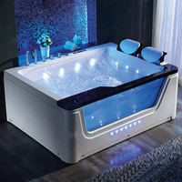 Meilleure baignoire hydromassante autoportante en acrylique pour adultes, nouveau design, style encastré à jets d'air pour salle de bain