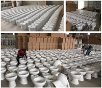 Articles Sanitaires Céramiques pour Salle de Bain : WC et Lavabo Deux Pièces