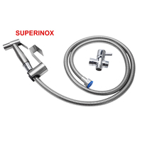 Ensemble de douche SUPERINOX avec tête de pulvérisation et tuyau en acier inoxydable 304 pour l'hygiène musulmane