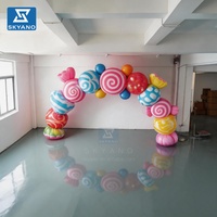 Arche gonflable en forme de bonbon avec logo personnalisé, décoration pour événements commerciaux et fêtes foraines