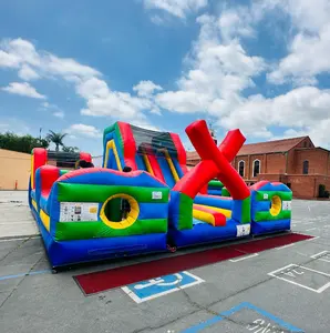 Corrente inflável comercial para alugar festas ao ar livre, corrediça inflável para crianças e adultos, moonwalk