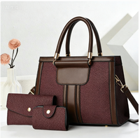 Tas Tote Kasual Wanita Custom, Dompet Kulit Saffiano PU, Rantai, Lapisan Nilon, Harga Terjangkau, Desainer, Tahan Air