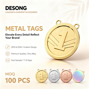 High Quality Custom Metal Brand <b>Labels</b> Own Design Sew-on Metal Logo Tags Private <b>Name</b> Metal Plates for Clothing & Bags - Product Image 1