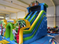 Toboggan gonflable commercial Yibei sur le thème des animaux, grand toboggan gonflable d'extérieur pour enfants, idéal pour la location événementielle
