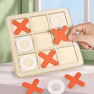 Rompecabezas STEM para Niños, Tablero Geométrico de Doble Cara, Manipulativo Matemático 2 en 1, Juego de Tres en Raya de Madera - Product Image 2