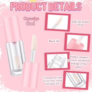 Customizable 2.5ml <b>Mini</b> Lip Gloss Wand Tube Screw Cap Key Chain Unique Big Applicator Plastic Material Mascara Eye Cream Blush - Product Image 3