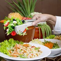 Cuillères de service pour Buffet en acier inoxydable, fourchettes de service, grandes fentes, ustensiles de service