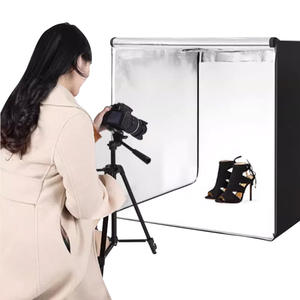 Boîte de studio photo LED professionnelle 80 cm, tente de prise de vue en nylon pour photographie de produits, accessoires pour appareil photo mobile, alimentation CC - Product Image 5