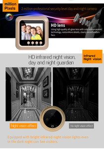 <span class=keywords><strong>Vision</strong></span> <span class=keywords><strong>nocturne</strong></span> infrarouge 2.4 pouces caméra de sonnette vidéo AAA visionneuse de porte <span class=keywords><strong>numérique</strong></span> alimentée par batterie - Product Image 2