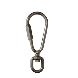 स्टेनलेस स्टील स्विवेल आंख वसंत हुक घूर्णन कारबिनर 98x5 मिमी रिगिंग जहाज kaikik नौका हार्डवेयर सहायक उपकरण - Product Image 2